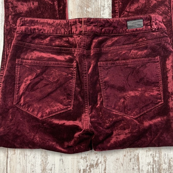 PAIGE Burgundy Wine Velvet Verdugo Ankle Pants - Picture 4 of 10